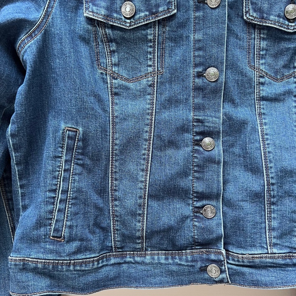 Nine West Jeans Sarah Blue Denim Trucker Jacket XL Looks brand new. - Picture 5 of 8